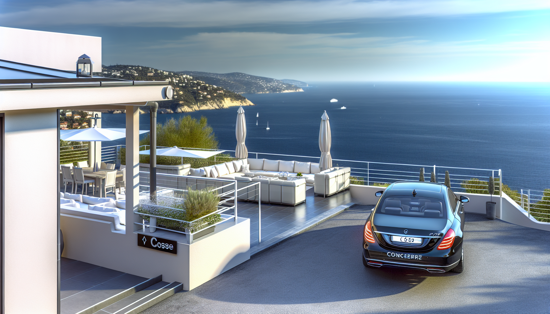 Image d’ambiance de conciergerie de luxe à Charly-sur-Marne avec villa haut de gamme, terrasse élégante et service premium