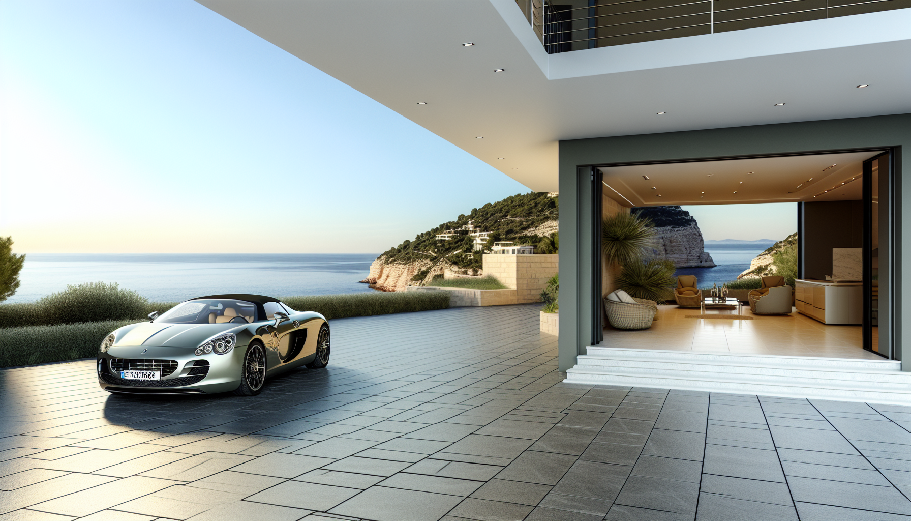 Image d’ambiance de conciergerie de luxe à Draguignan avec villa haut de gamme, terrasse élégante et service premium